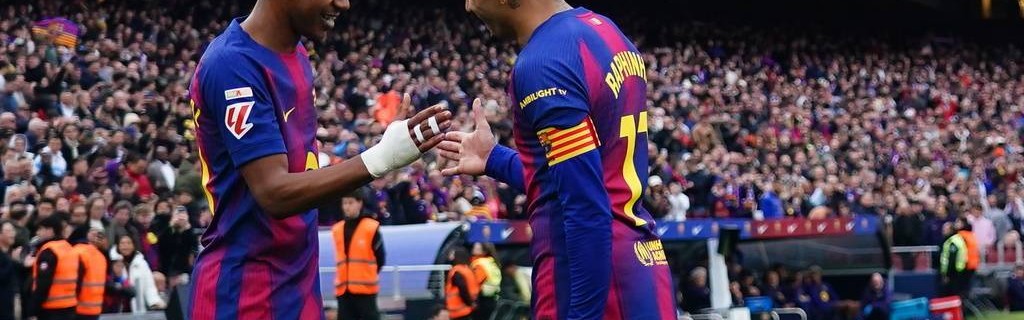 西甲-亚马尔演帽子戏法破纪录 巴萨4-1黄潜领先皇马4分