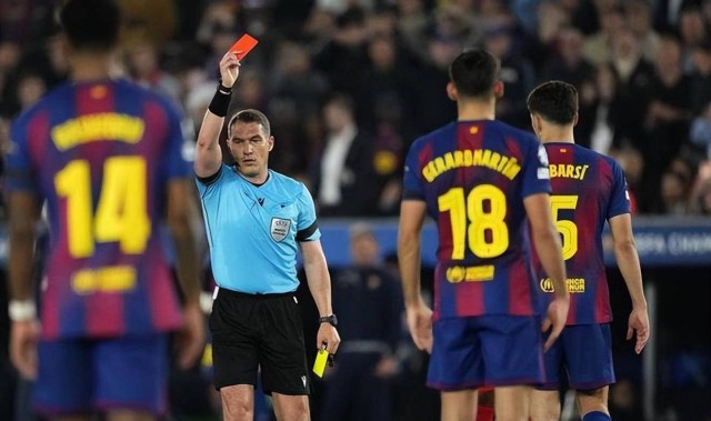 不满马竞手球未判点 巴萨官方向欧足联申诉 当值主裁欧冠或被禁哨